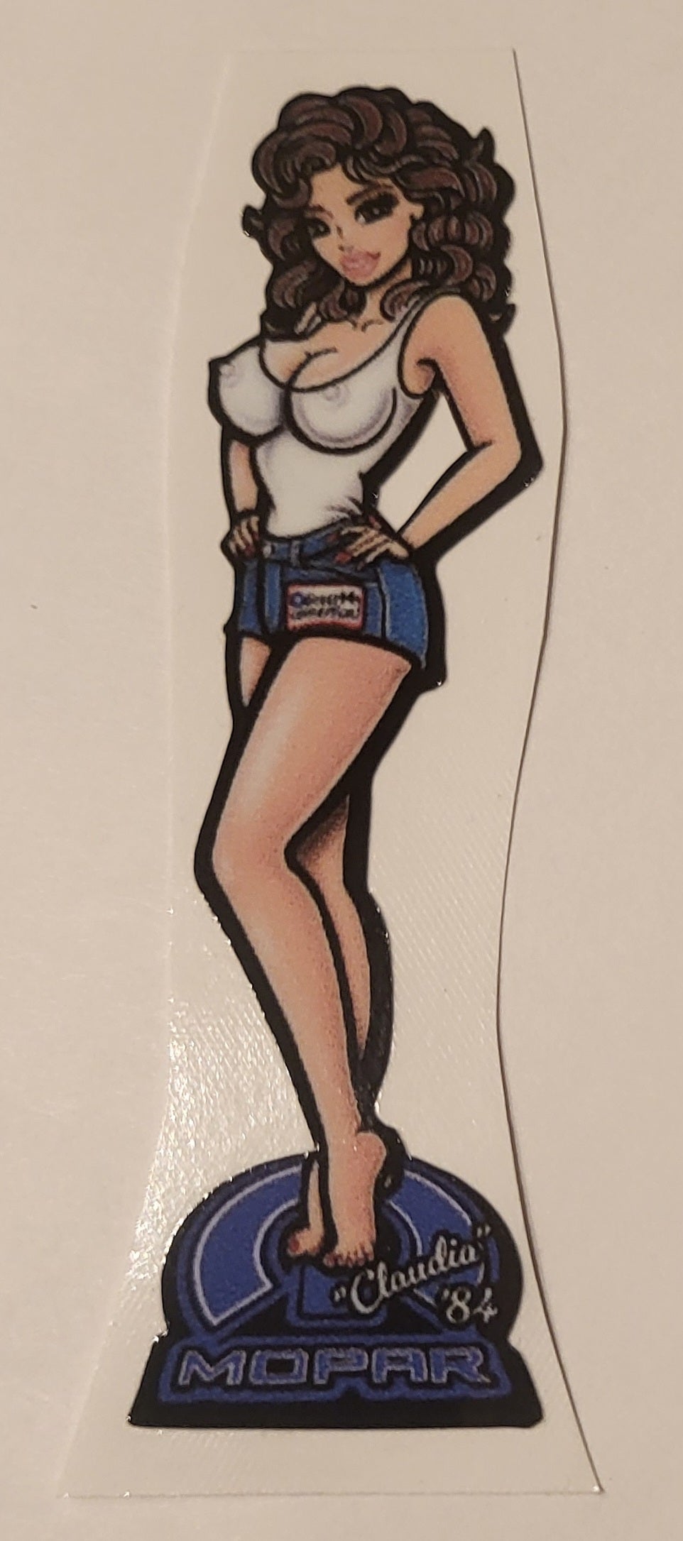 Miss Direct Connection 1984 Claudia Abel Cartoon Decal