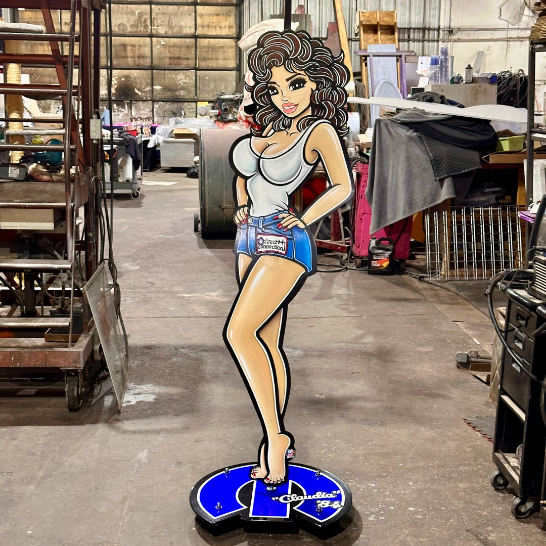 Miss Direct Connection 1984 Life-Size Steel Stand-Up