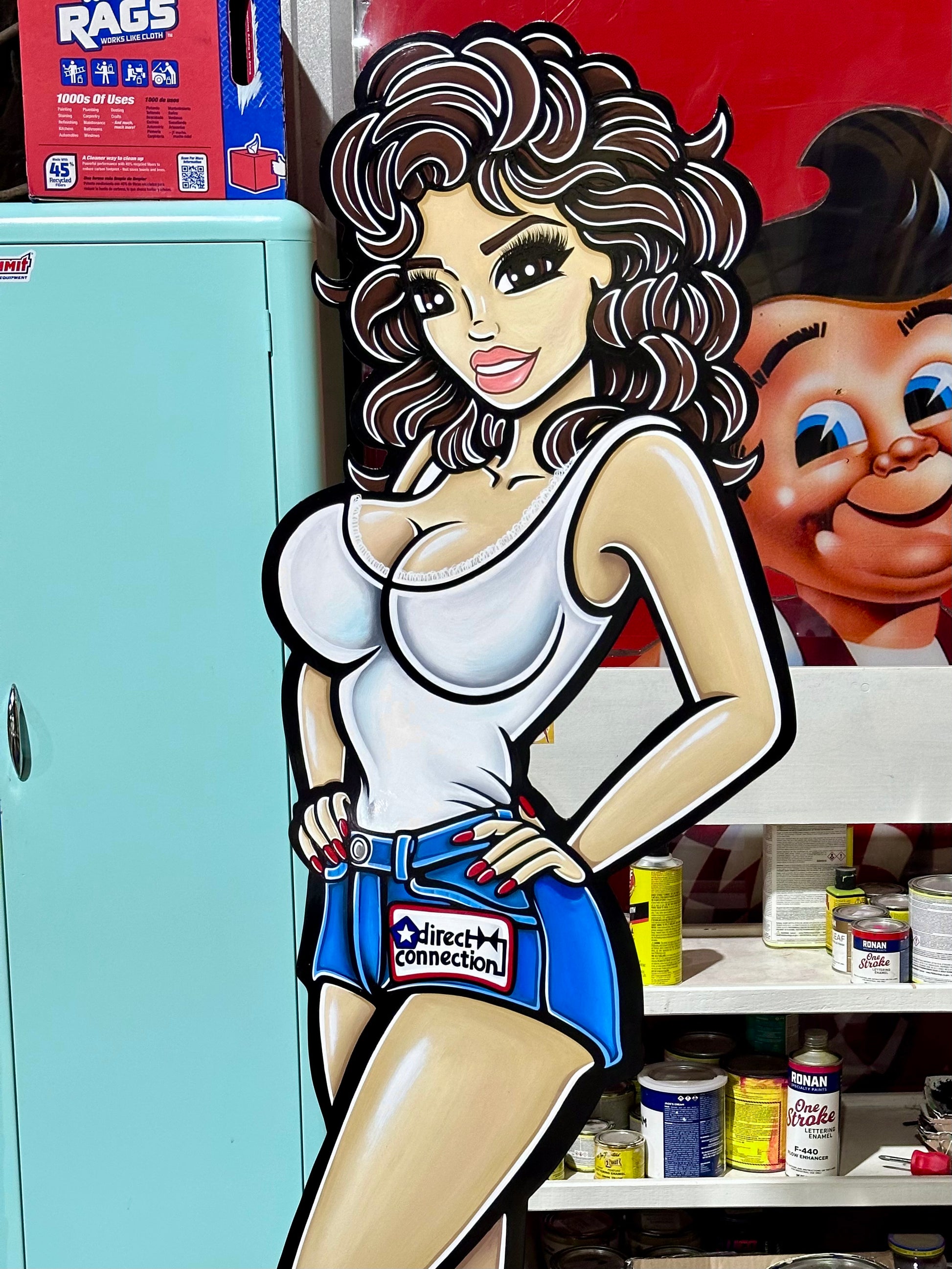 Miss Direct Connection 1984 Life-Size Steel Stand-Up