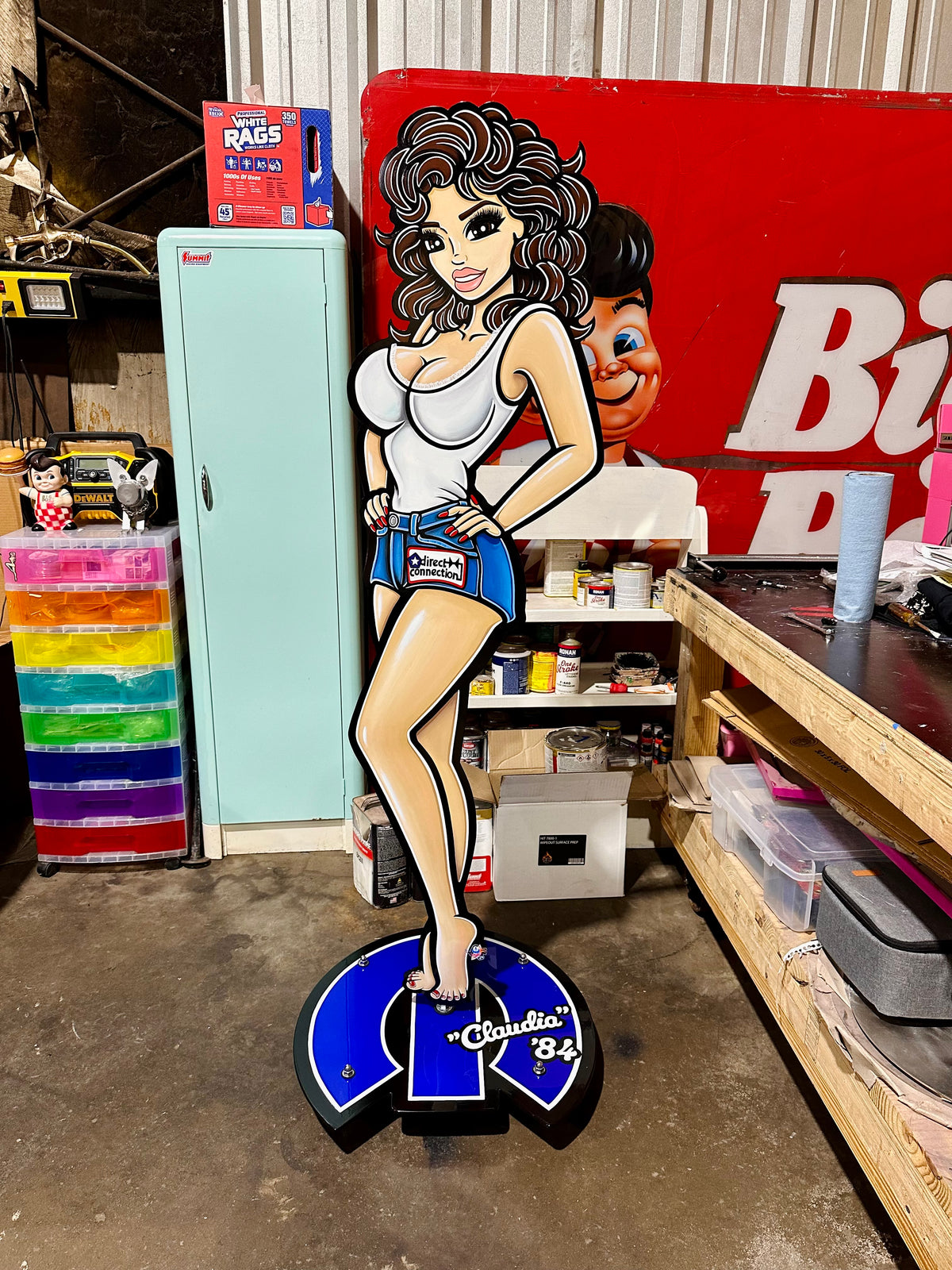 Miss Direct Connection 1984 Life-Size Steel Stand-Up - Claudia Abel ...