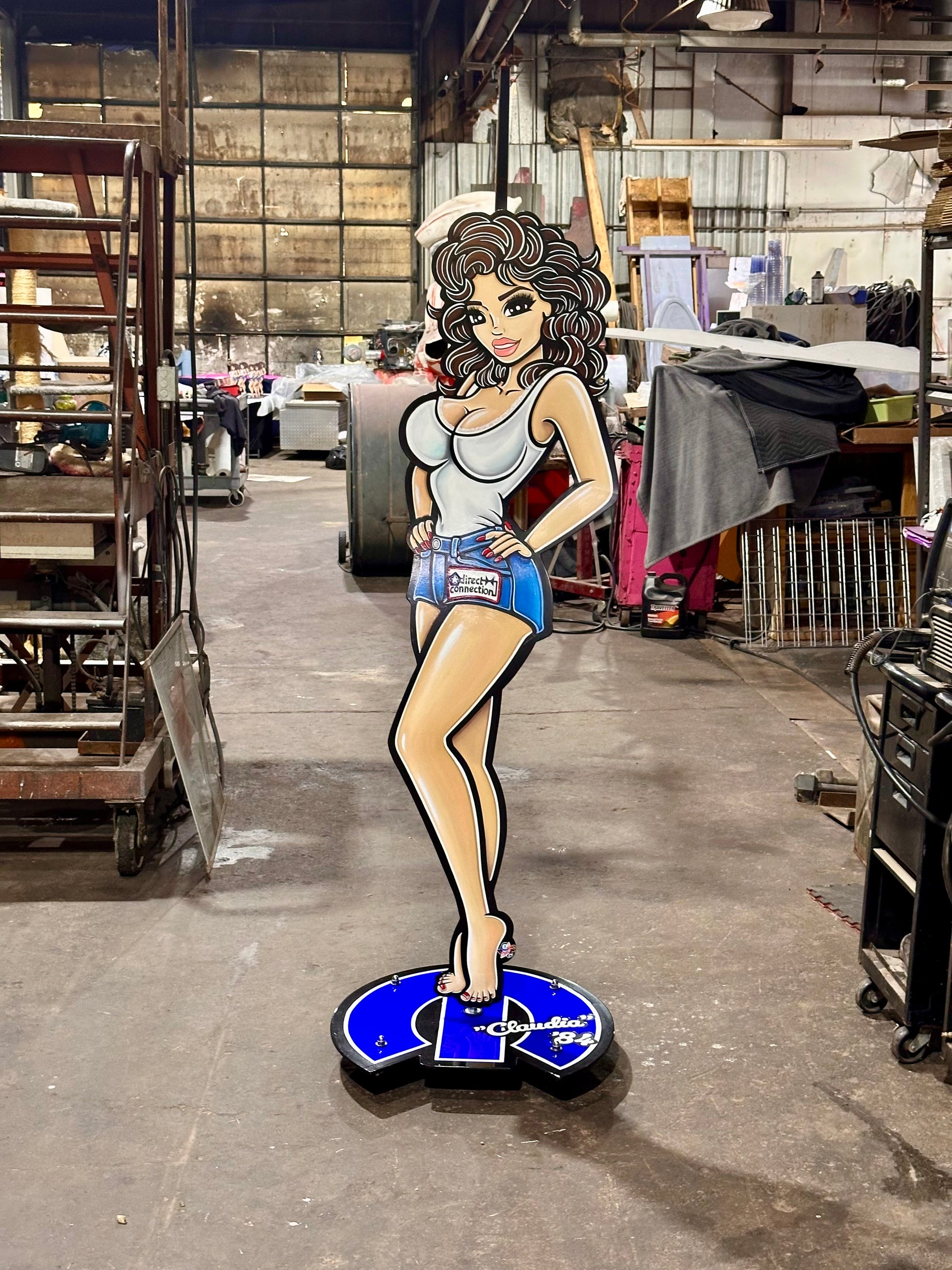 Miss Direct Connection 1984 Life-Size Steel Stand-Up