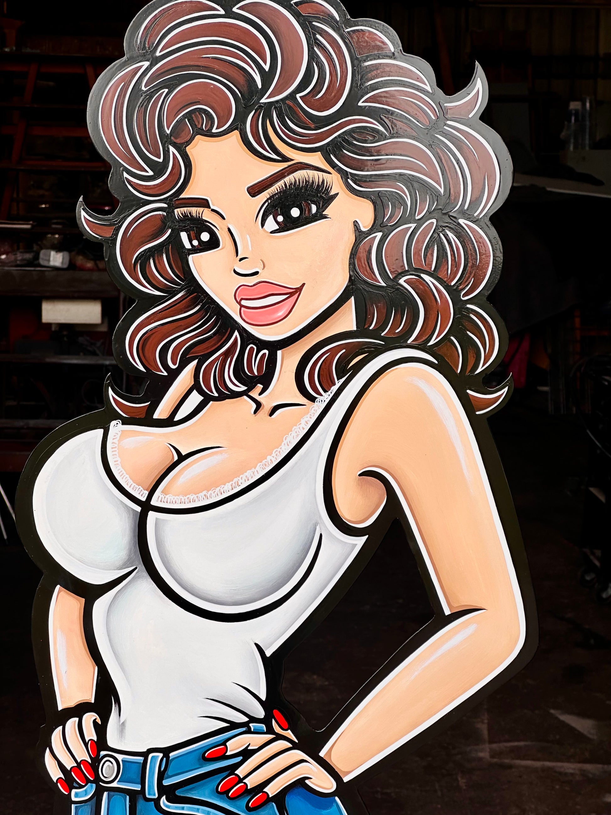 Miss Direct Connection 1984 Life-Size Steel Stand-Up